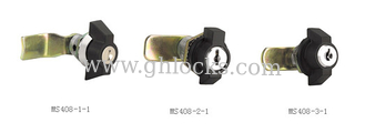China Cerradura plana revestida magnética electrónica de la leva de los pies de la puerta de gabinete del polvo negro de la aleación del cinc MS408 proveedor